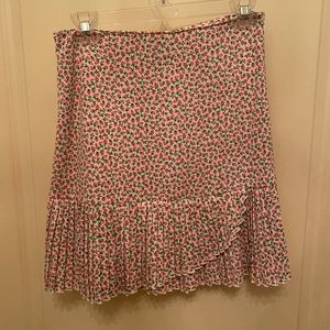 Worth Floral Pleated Trumpet Skirt Size 2